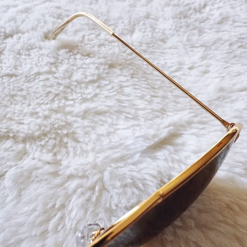Flynn Gold W/ Mirrored Lenses Aviator Sunglasses